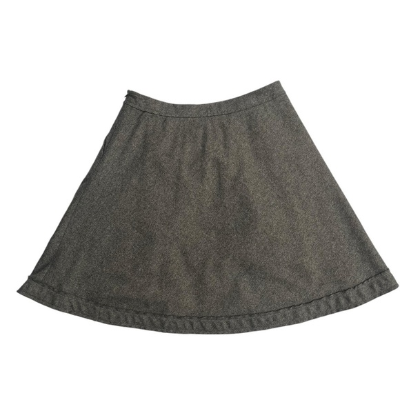 Banana Republic Wool Blend A Line Skirt in Charcoal Gray Size 0 - Picture 2 of 6